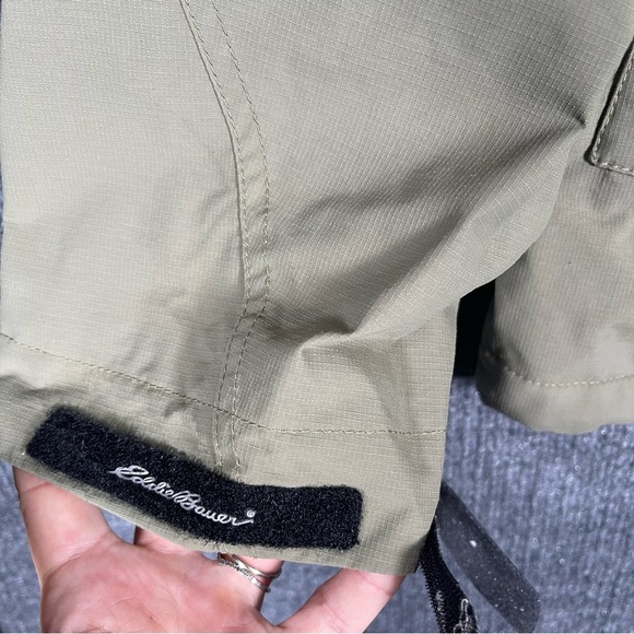 Eddie Bauer Men’s Medium Green/ Tan Fleece Lined Jacket Active Hiking Gorpcore - Picture 7 of 16